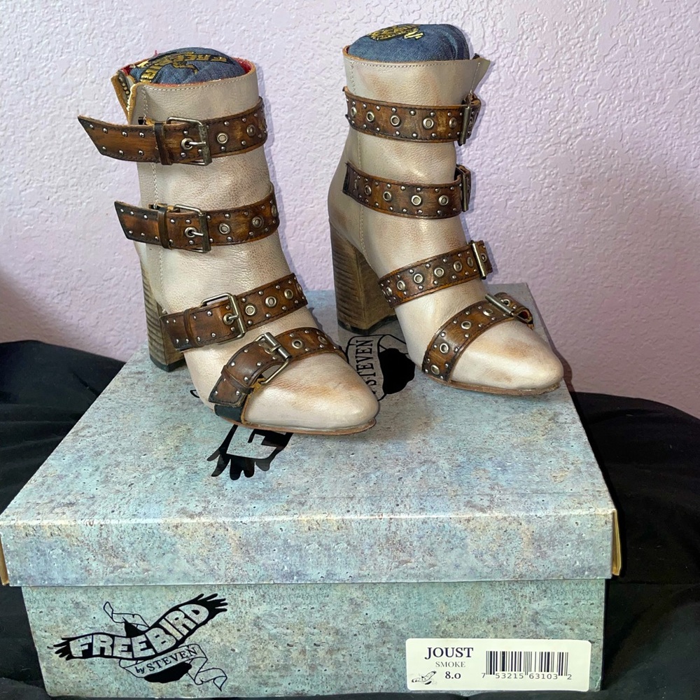 Freebird Boots - JOUST - smoke LIKE NEW